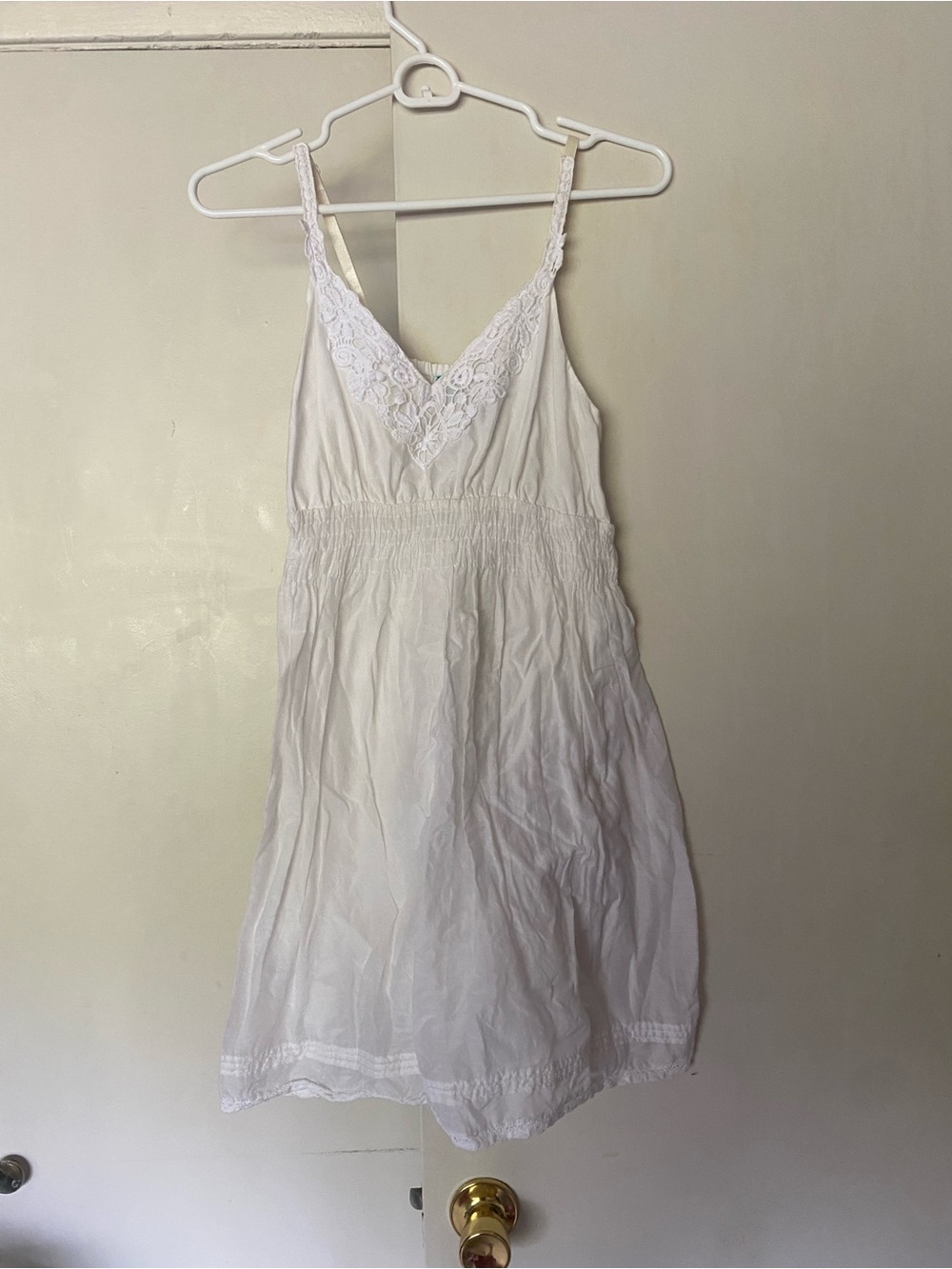 Calypso St. Barth for Target White Lace-Trim Cotton baby doll dress small